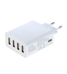 OTB - 4-Port 100-250V 5.0A Multi USB-adapter with AUTO-ID white - Ports and hubs - ON4625